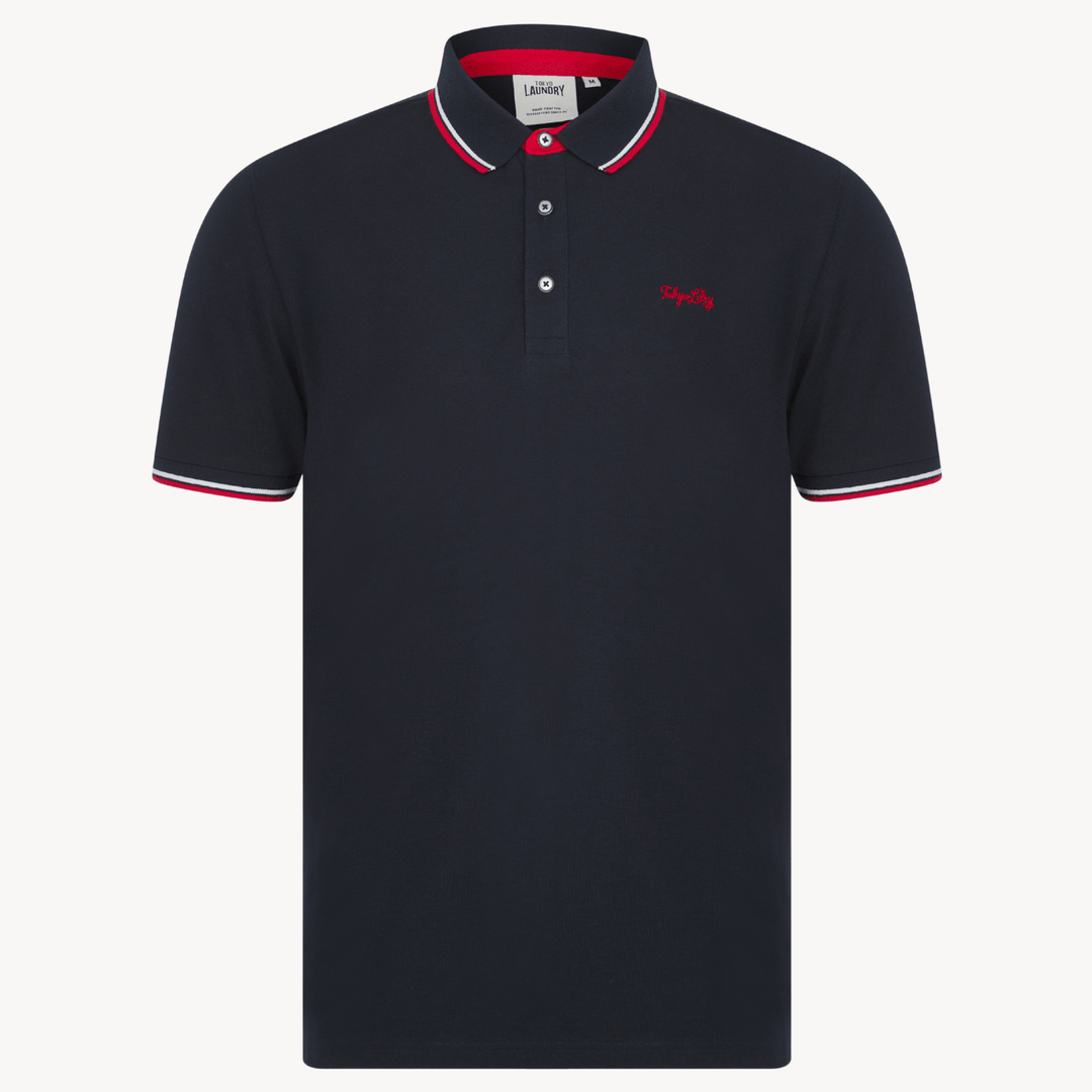 Men's Navy Polo Shirt With Embroidery from You Know Who's