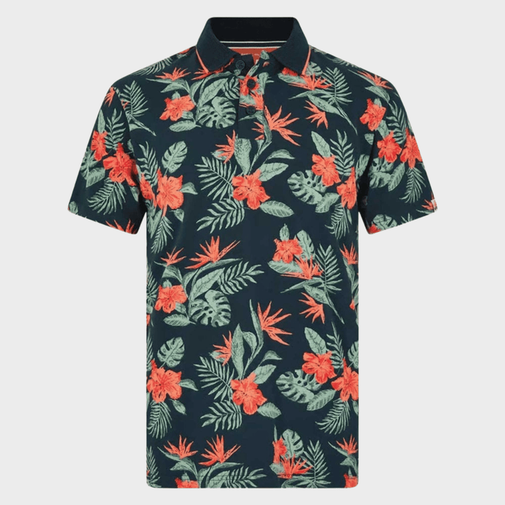 Mens Navy Print Polo from You Know Who's