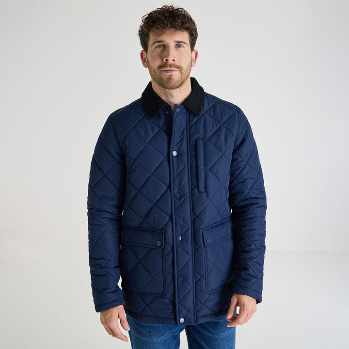 Mens Navy Quilted Coat from You Know Who's