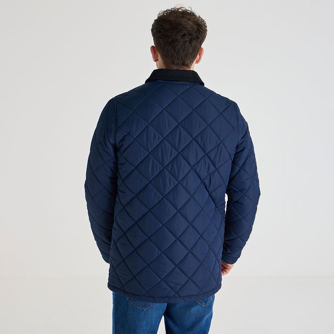 Mens Navy Quilted Coat from You Know Who's