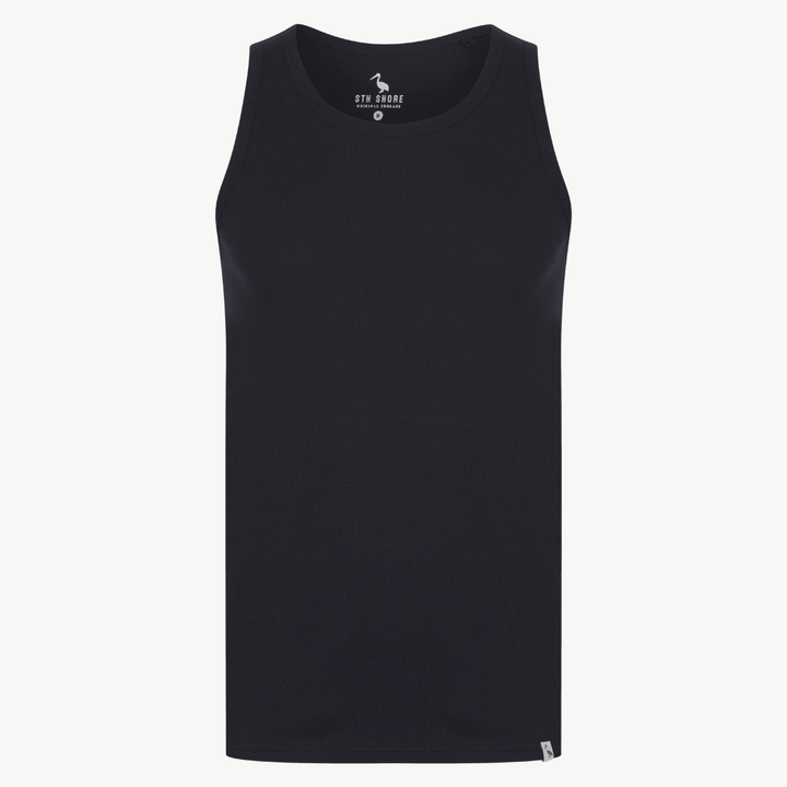 Mens Navy Ribbed Vest from You Know Who's