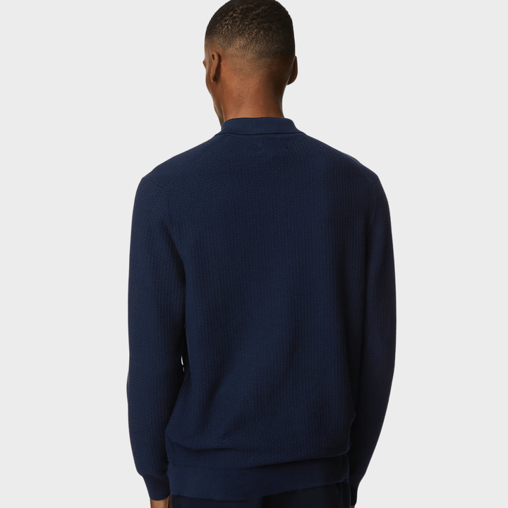 Mens Navy Textured Polo from You Know Who's