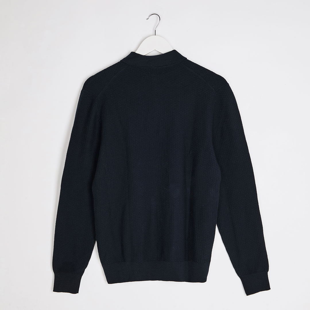 Mens Navy Textured Polo from You Know Who's