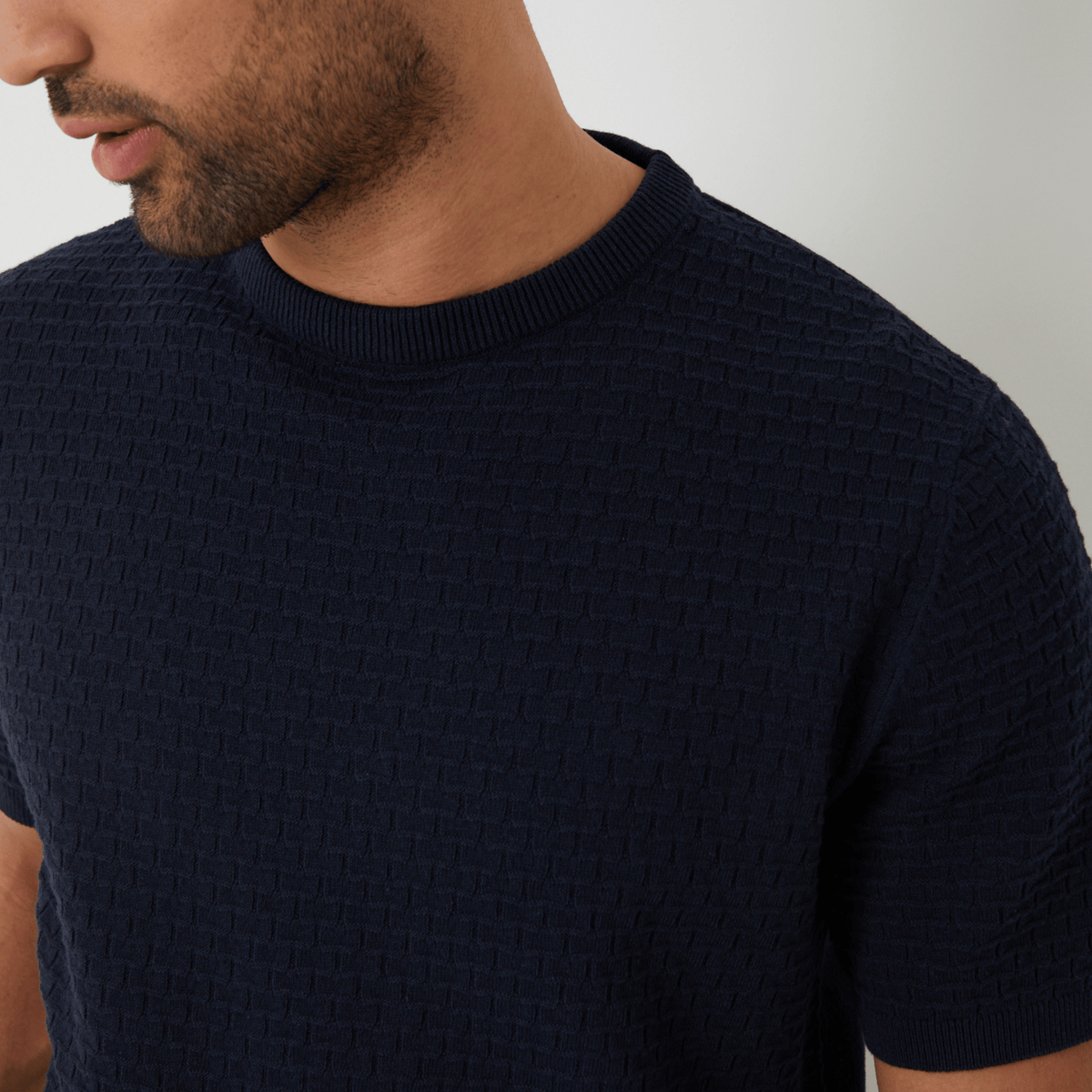 Mens Navy Trophy Neck Polo Top from You Know Who's