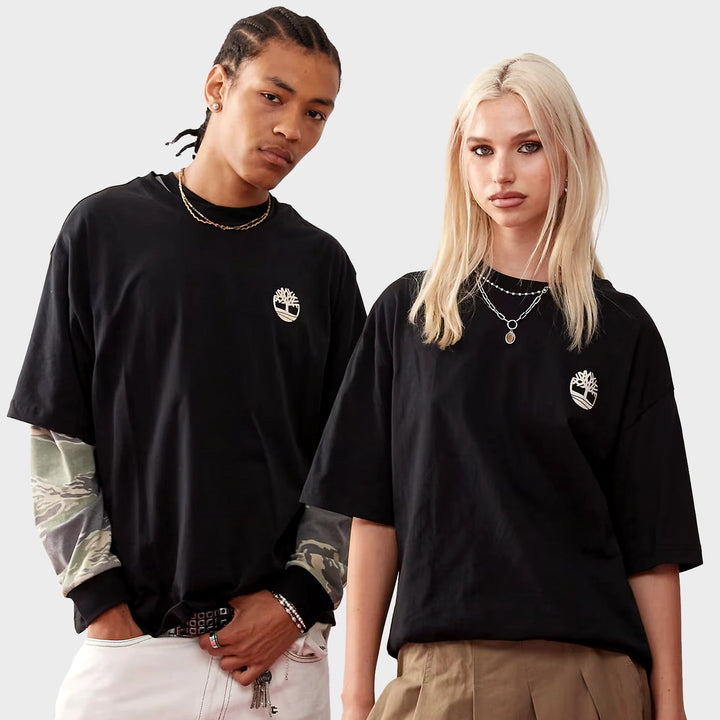 Mens Navy White Logo Timberland T-Shirt from You Know Who's