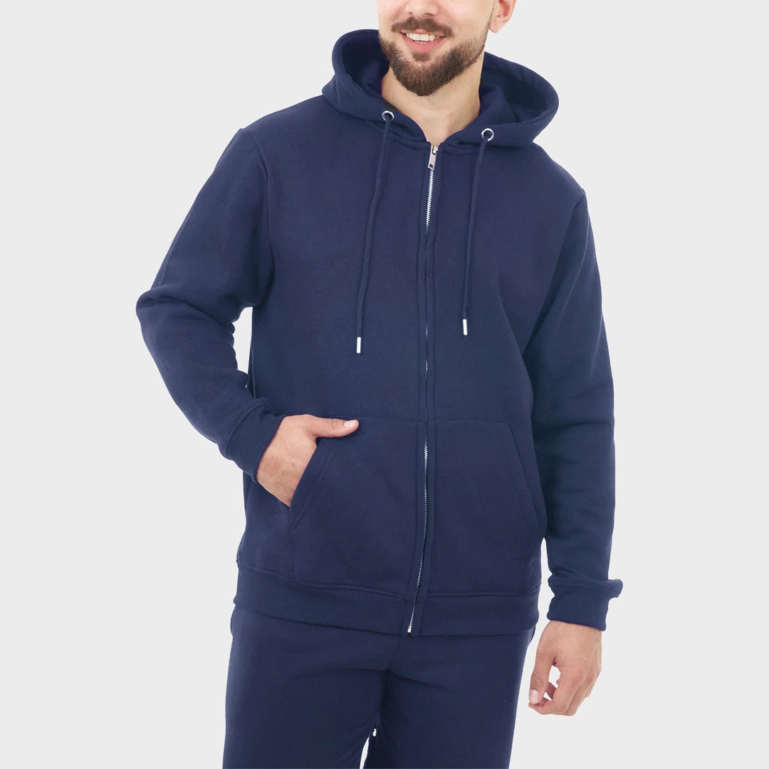 Mens Navy Zip Hoodie from You Know Who's