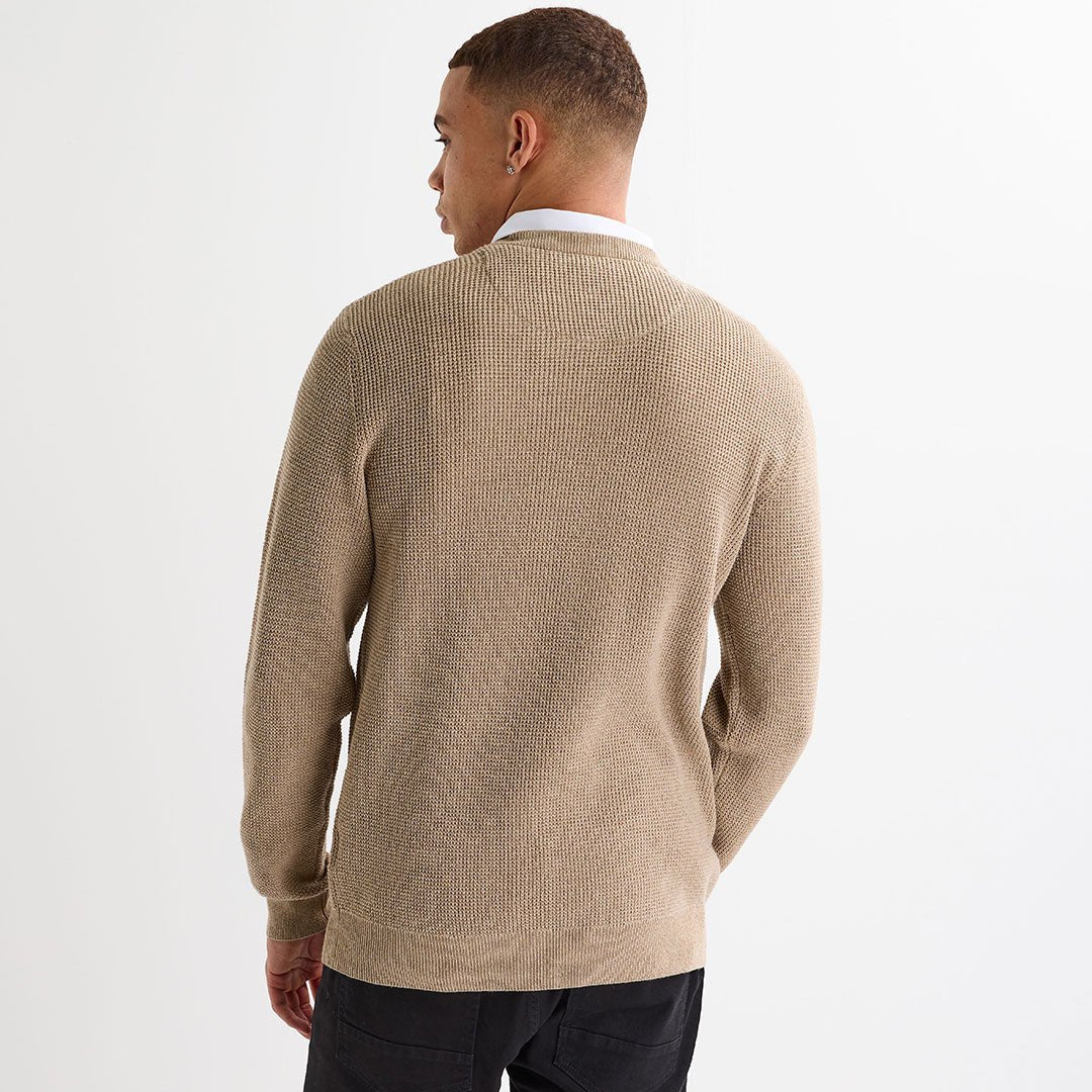 Men's Oatmeal Mock Shirt Jumper from You Know Who's