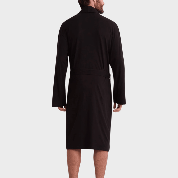 Mens One Size Cotton Robe Black from You Know Who's