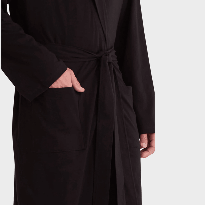 Mens One Size Cotton Robe Black from You Know Who's