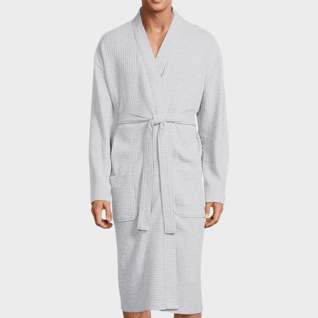 Mens One Size Waffle Robe Grey from You Know Who's