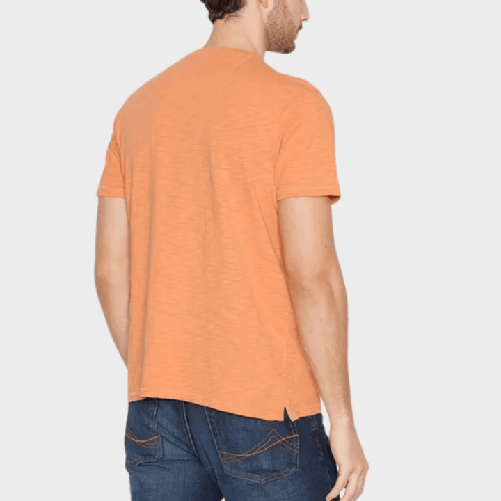 Mens Orange 3 Button T Shirt from You Know Who's