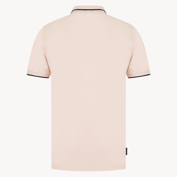 Mens Peach Colour Block Polo from You Know Who's
