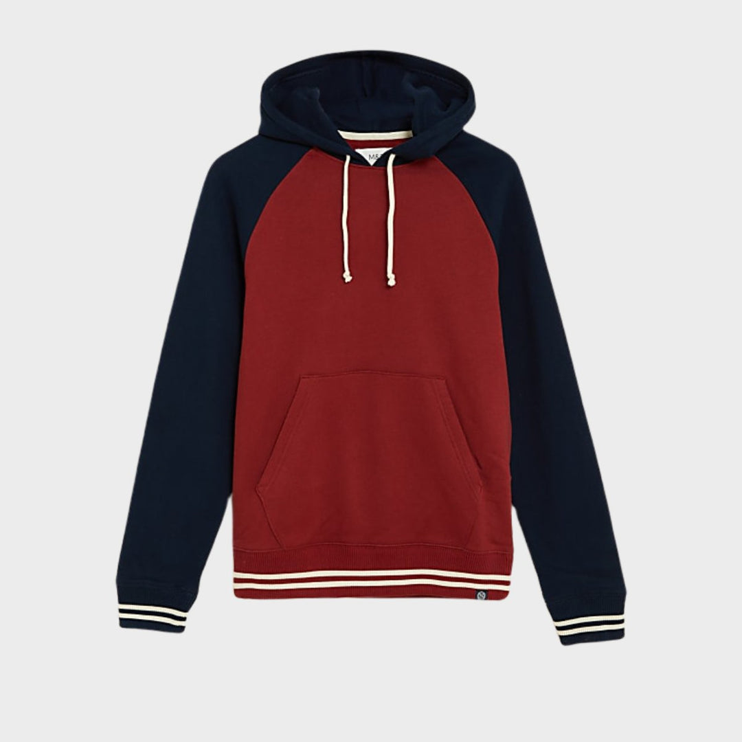 Men`s Pure Cotton Colour Block Hoodie from You Know Who's