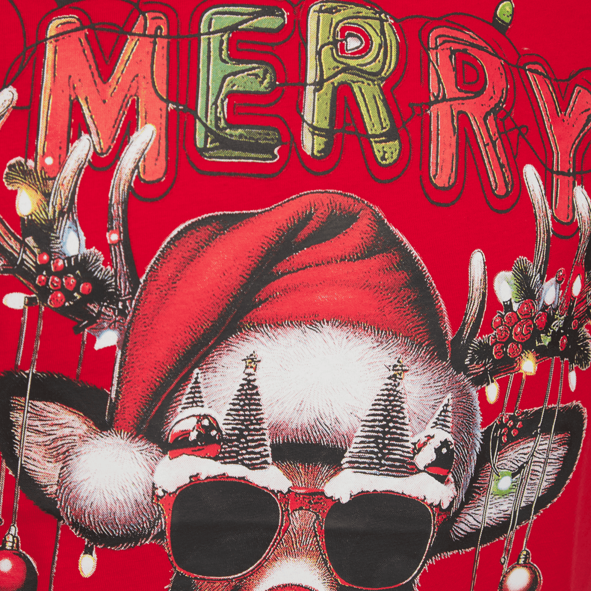 Mens Red Merry Christmas T-shirt from You Know Who's