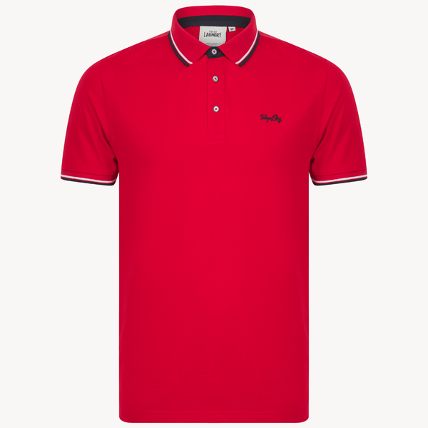 Men's Red Polo Shirt With Embroidery from You Know Who's