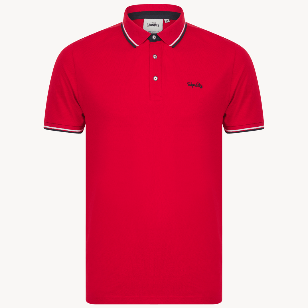 Men's Red Polo Shirt With Embroidery from You Know Who's