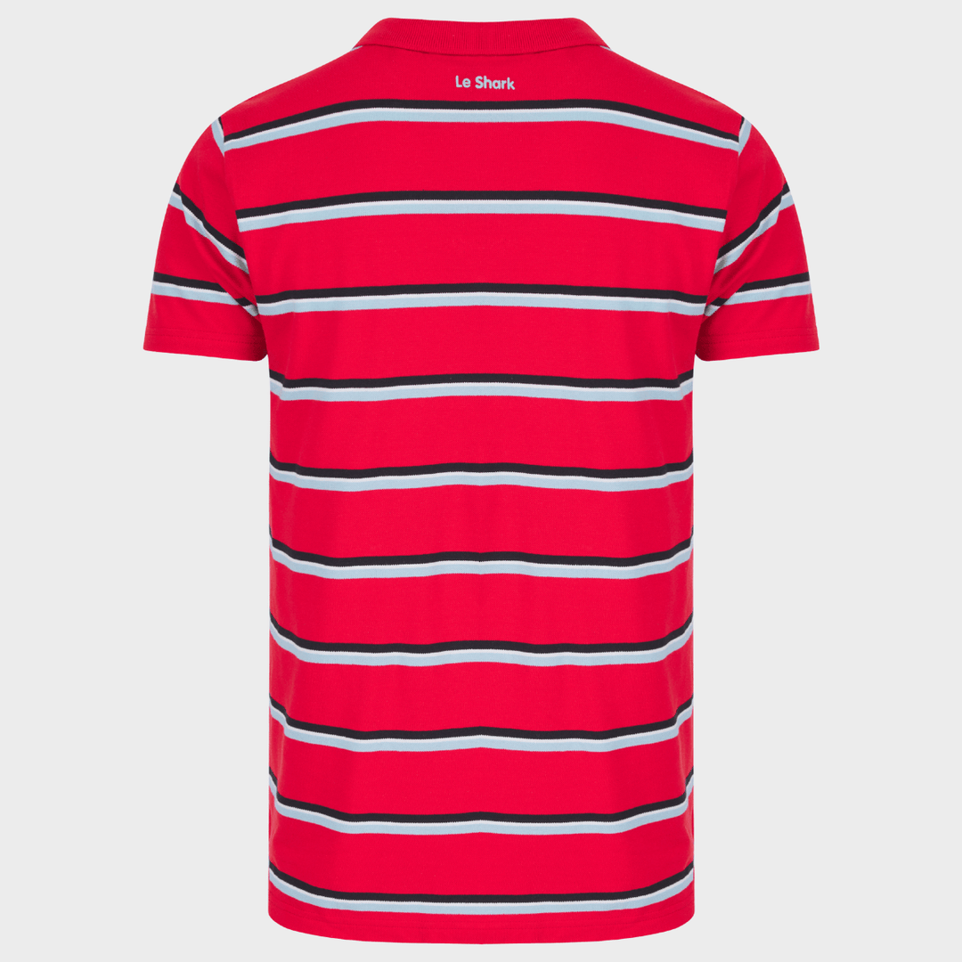 Men's Red Striped Le Shark Polo from You Know Who's