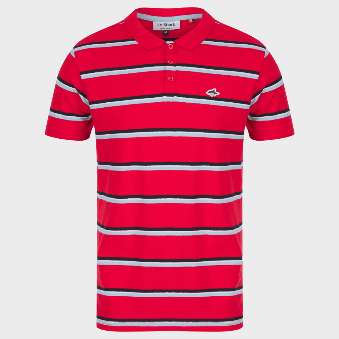 Men's Red Striped Le Shark Polo from You Know Who's