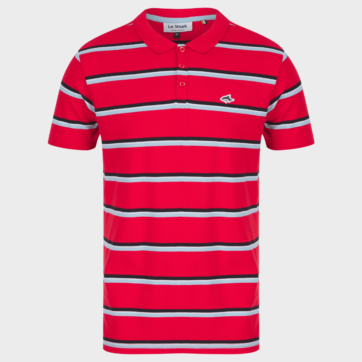 Men's Red Striped Le Shark Polo from You Know Who's