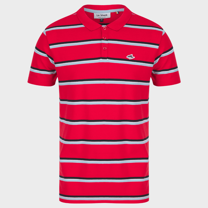 Men's Red Striped Le Shark Polo from You Know Who's