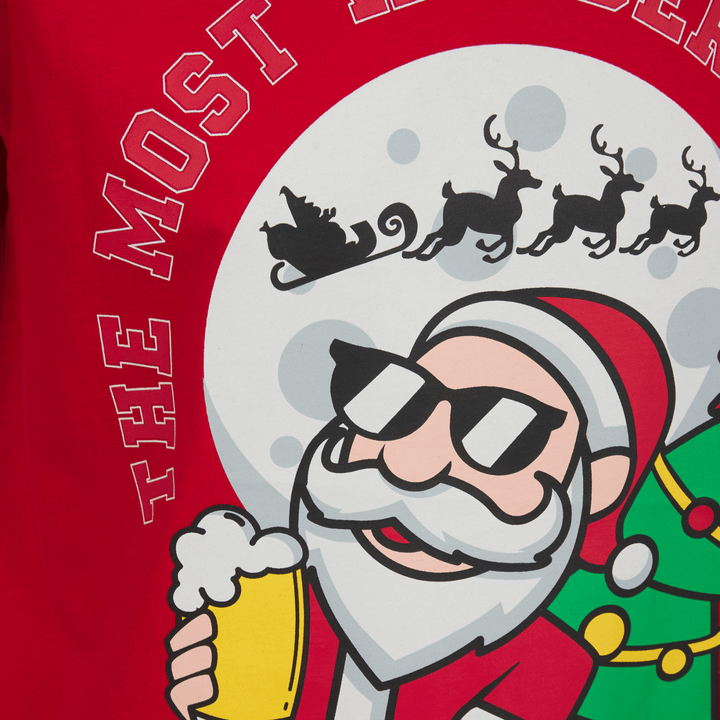 Mens Red Wonderful Time Christmas T-shirt from You Know Who's