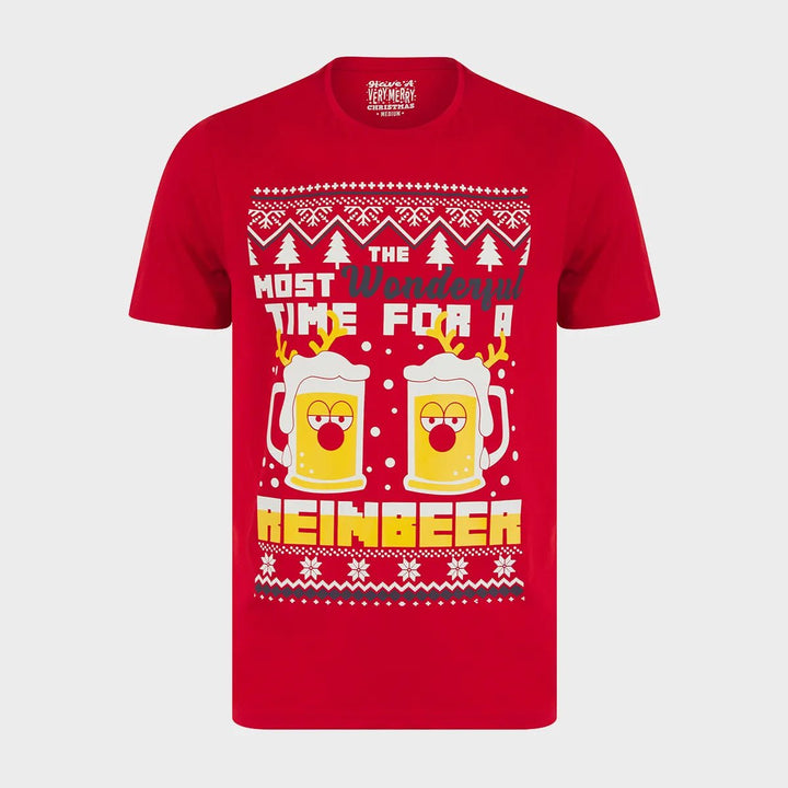 Mens Reindeer Christmas T-Shirt from You Know Who's