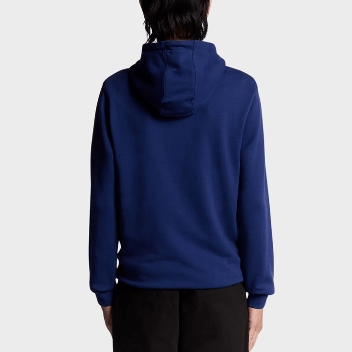 Mens Royal Blue Lyle & Scott Tonal Badge Hoodie from You Know Who's