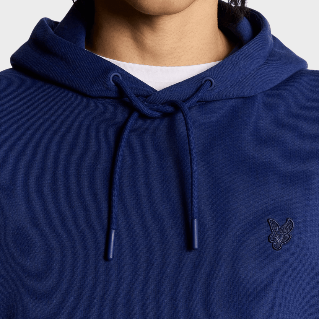 Mens Royal Blue Lyle & Scott Tonal Badge Hoodie from You Know Who's
