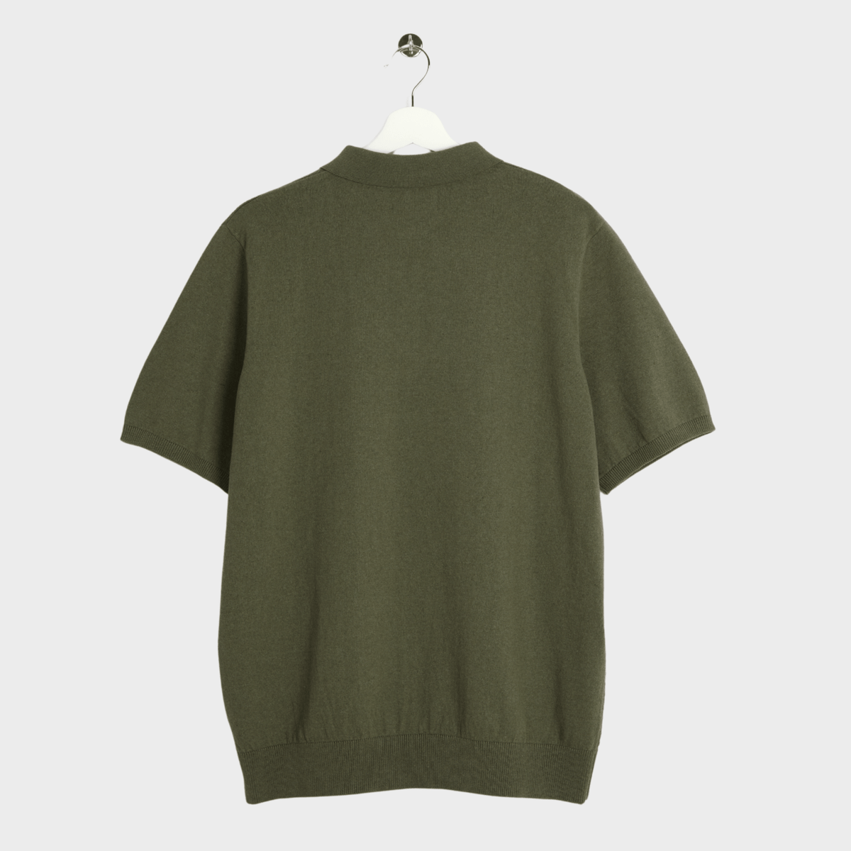 Mens Sage Green Textured Polo Top from You Know Who's