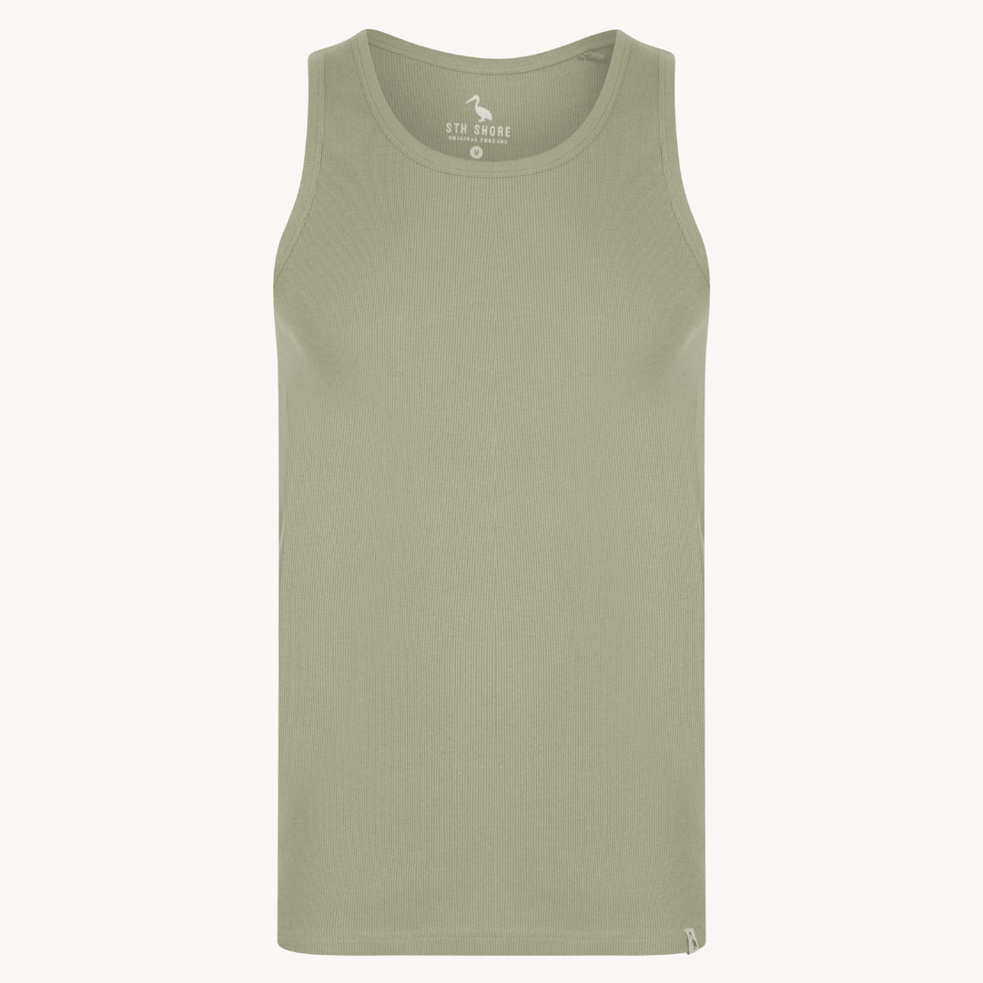 Mens Sea Grass Ribbed Vest from You Know Who's