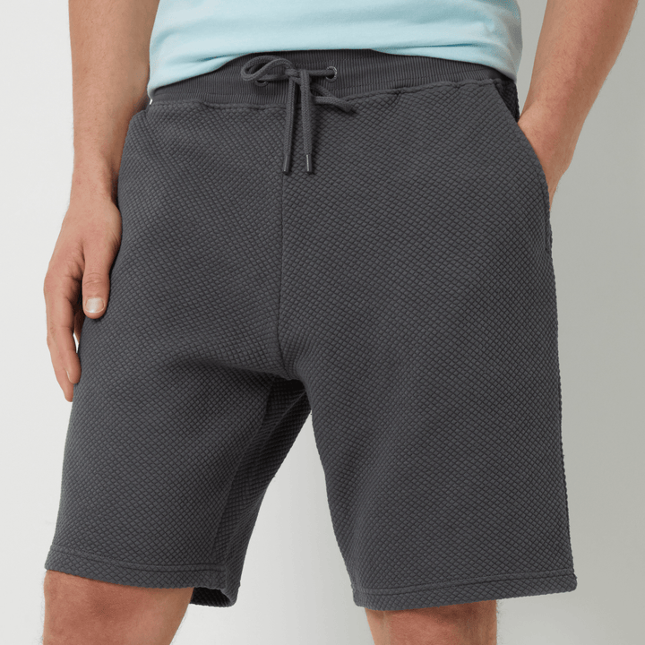 Mens Slate Textured Popcorn Shorts from You Know Who's