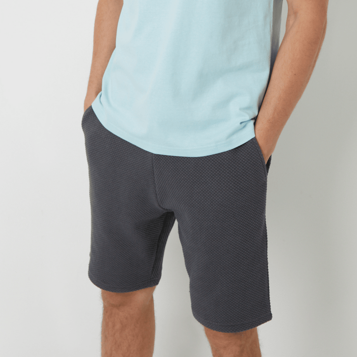 Mens Slate Textured Popcorn Shorts from You Know Who's