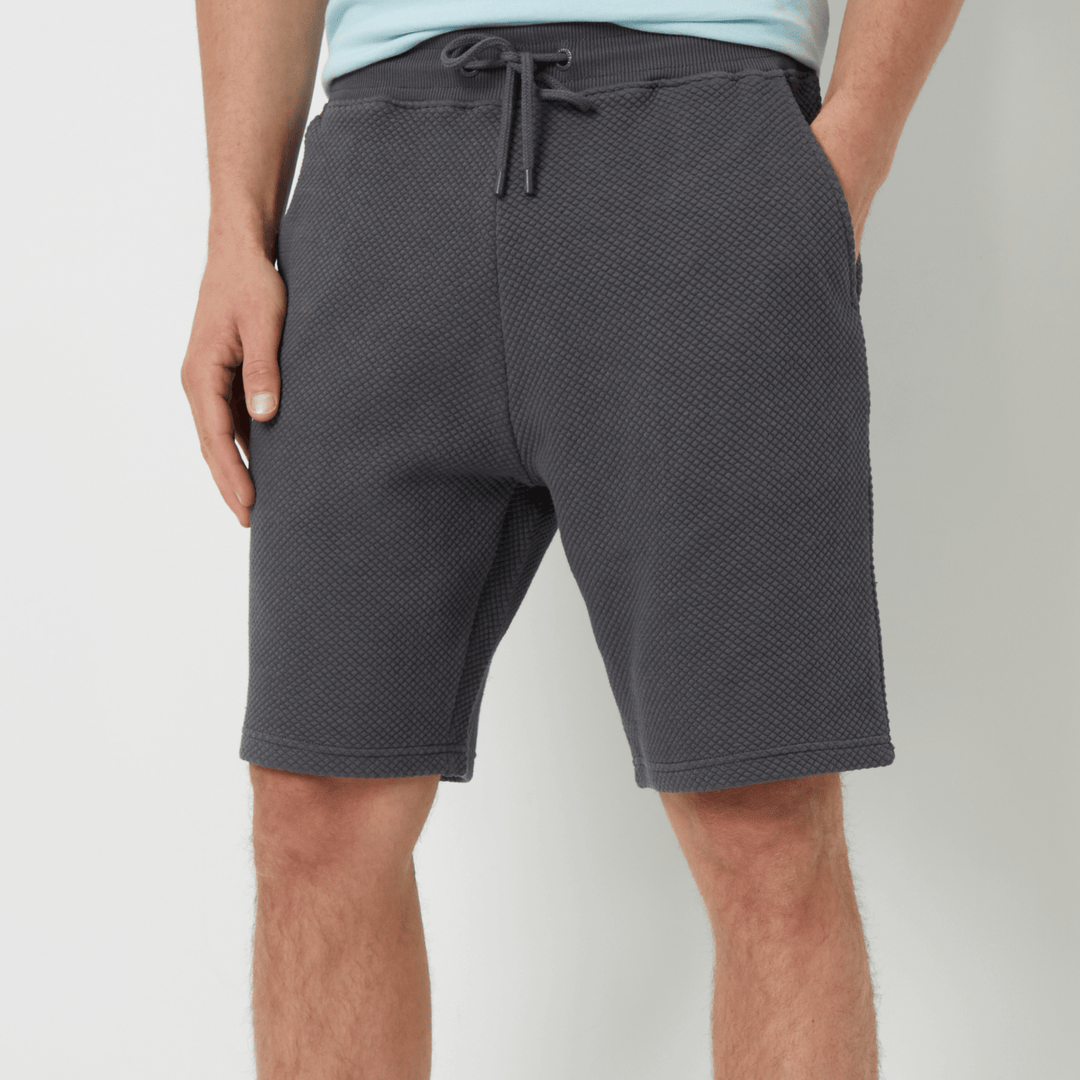 Mens Slate Textured Popcorn Shorts from You Know Who's
