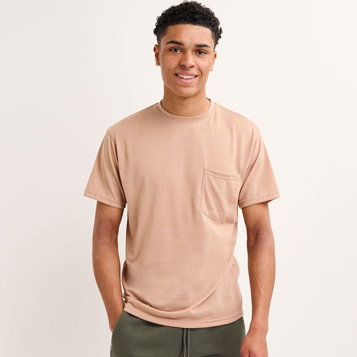 Mens Stone Crew Neck Pocket T-shirt from You Know Who's