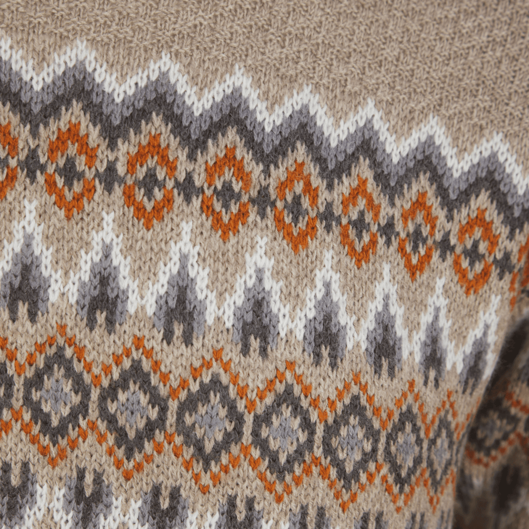 Mens Stone Fairisle Jacquard Jumper from You Know Who's