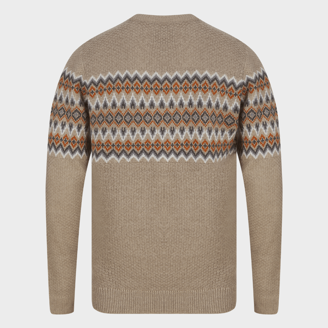 Mens Stone Fairisle Jacquard Jumper from You Know Who's