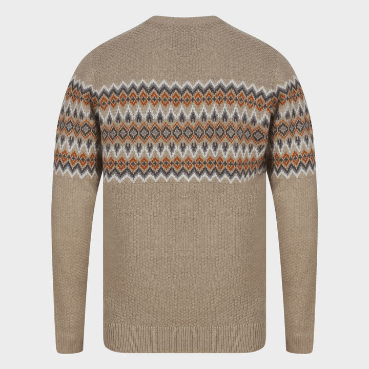 Mens Stone Fairisle Jacquard Jumper from You Know Who's
