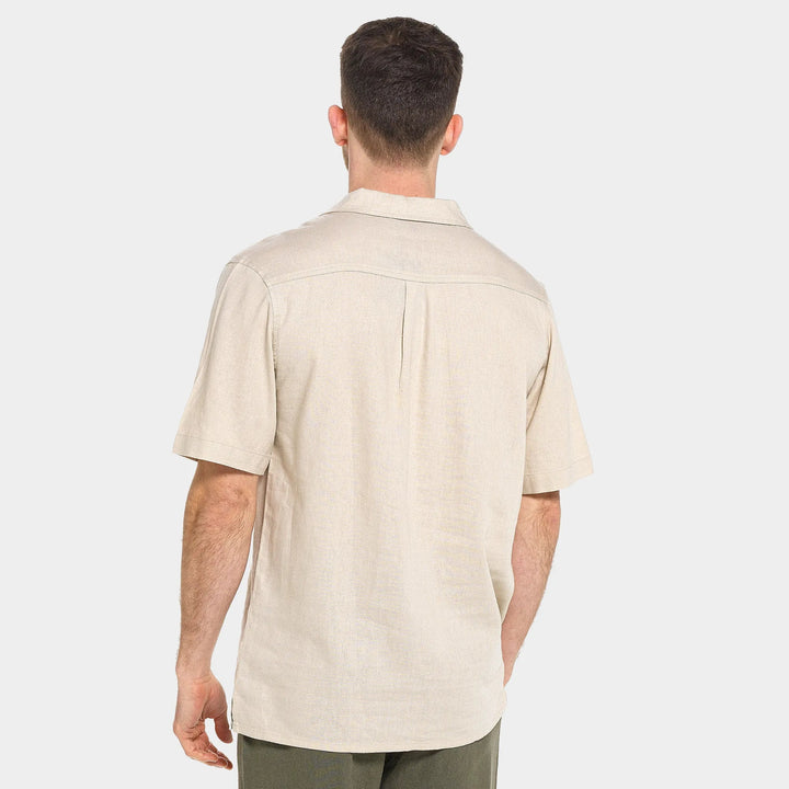 Mens Stone Linen Relaxed Fit T-Shirt from You Know Who's
