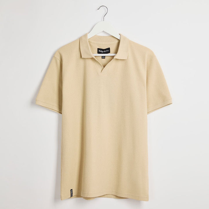 Mens Stone Popcorn Text Polo from You Know Who's