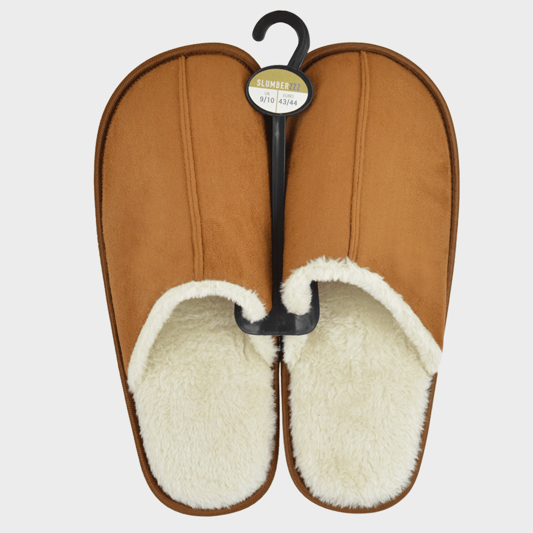 Mens Tan Faux Fur Lined Mule from You Know Who's