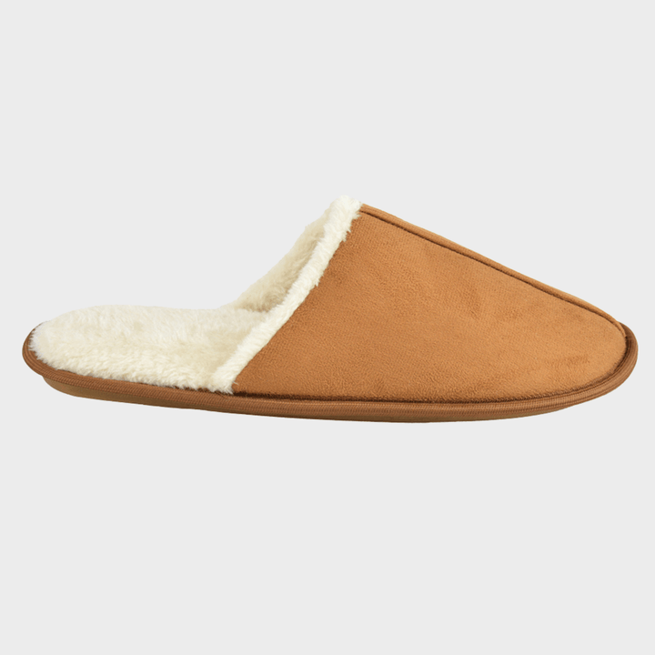 Mens Tan Faux Fur Lined Mule from You Know Who's