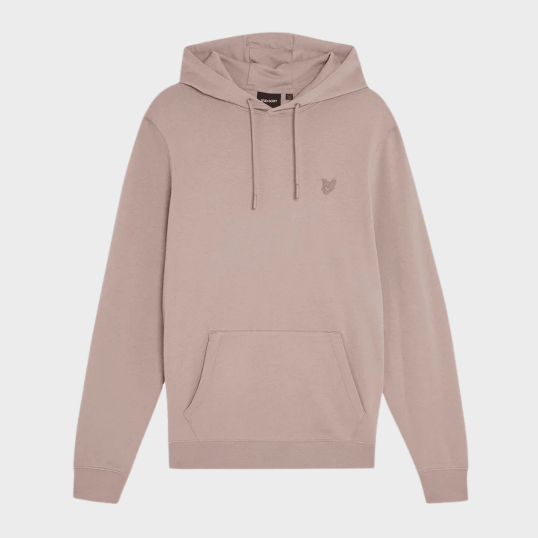 Mens Taupe Lyle & Scott Tonal Badge Hoodie from You Know Who's