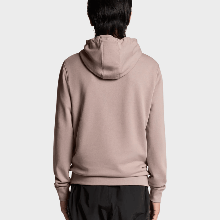Mens Taupe Lyle & Scott Tonal Badge Hoodie from You Know Who's