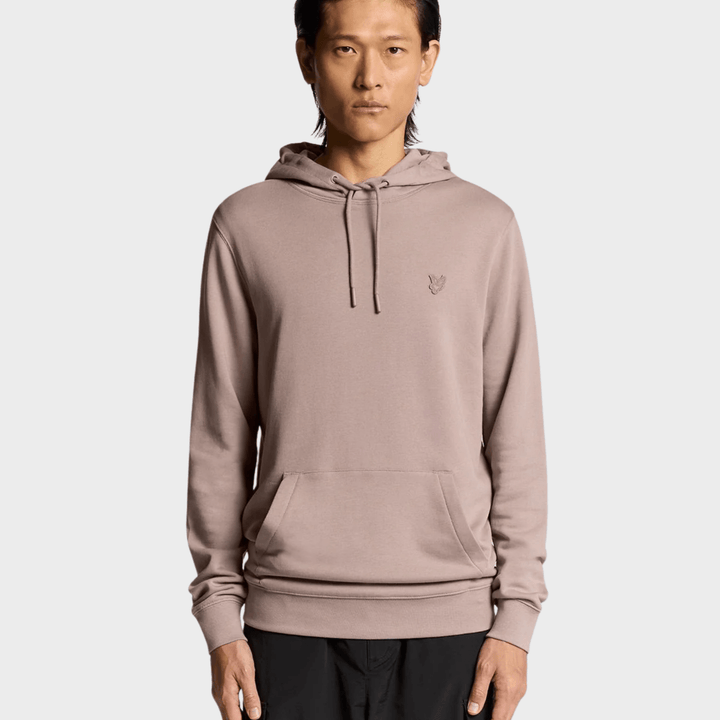 Mens Taupe Lyle & Scott Tonal Badge Hoodie from You Know Who's