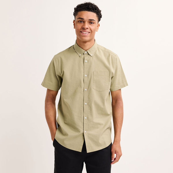 Men's Tea Cotton Button Short Sleeve Shirt from You Know Who's