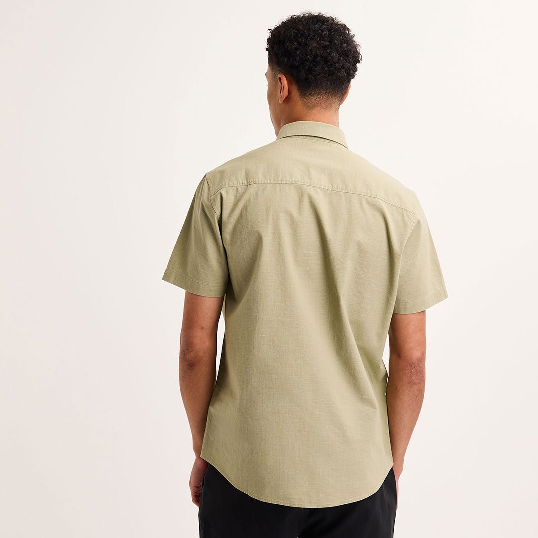 Men's Tea Cotton Button Short Sleeve Shirt from You Know Who's