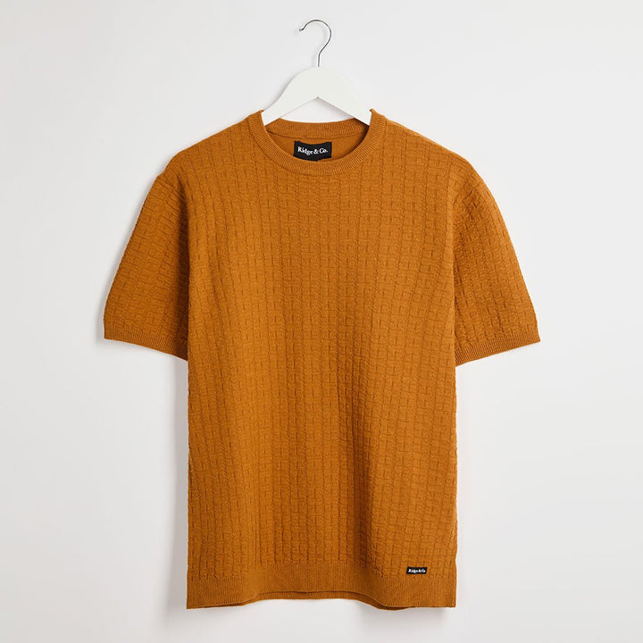 Men's Textured Front Knitted T-Shirt from You Know Who's