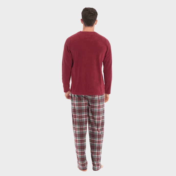 Mens Thermal Checked VNeck Pyjamas from You Know Who's