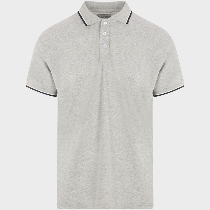 Men`s Tipped Collar Polo Grey from You Know Who's