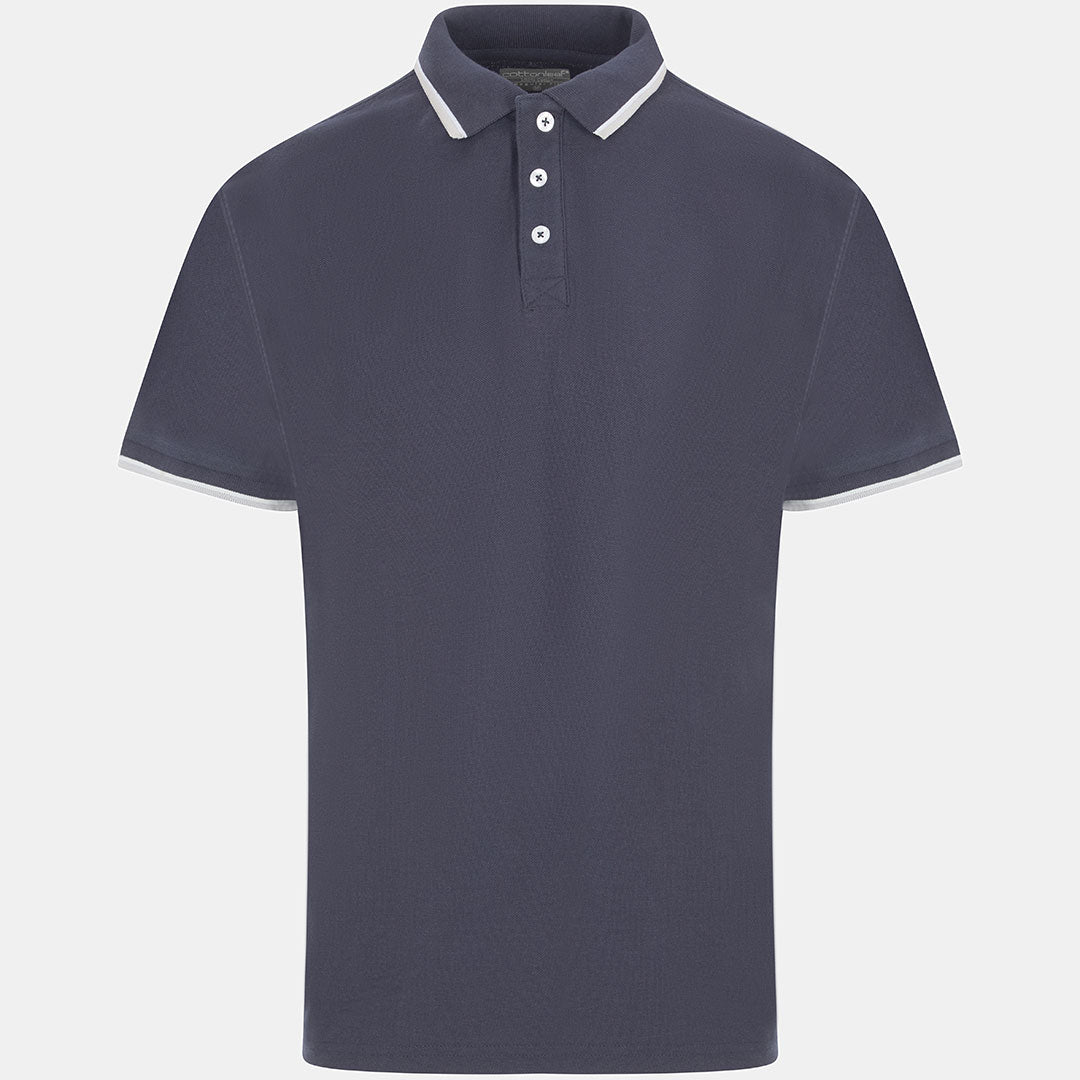 Men`s Tipped Collar Polo Navy from You Know Who's